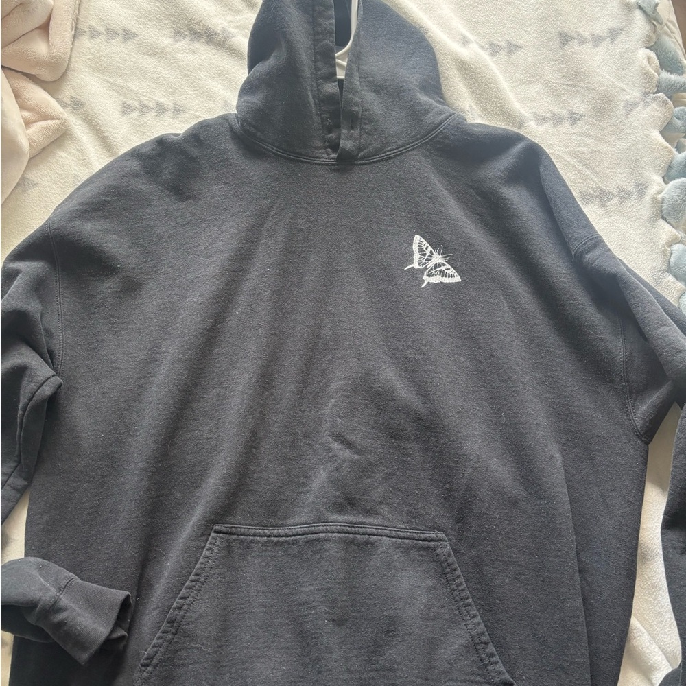 Black Graphic Hoodie